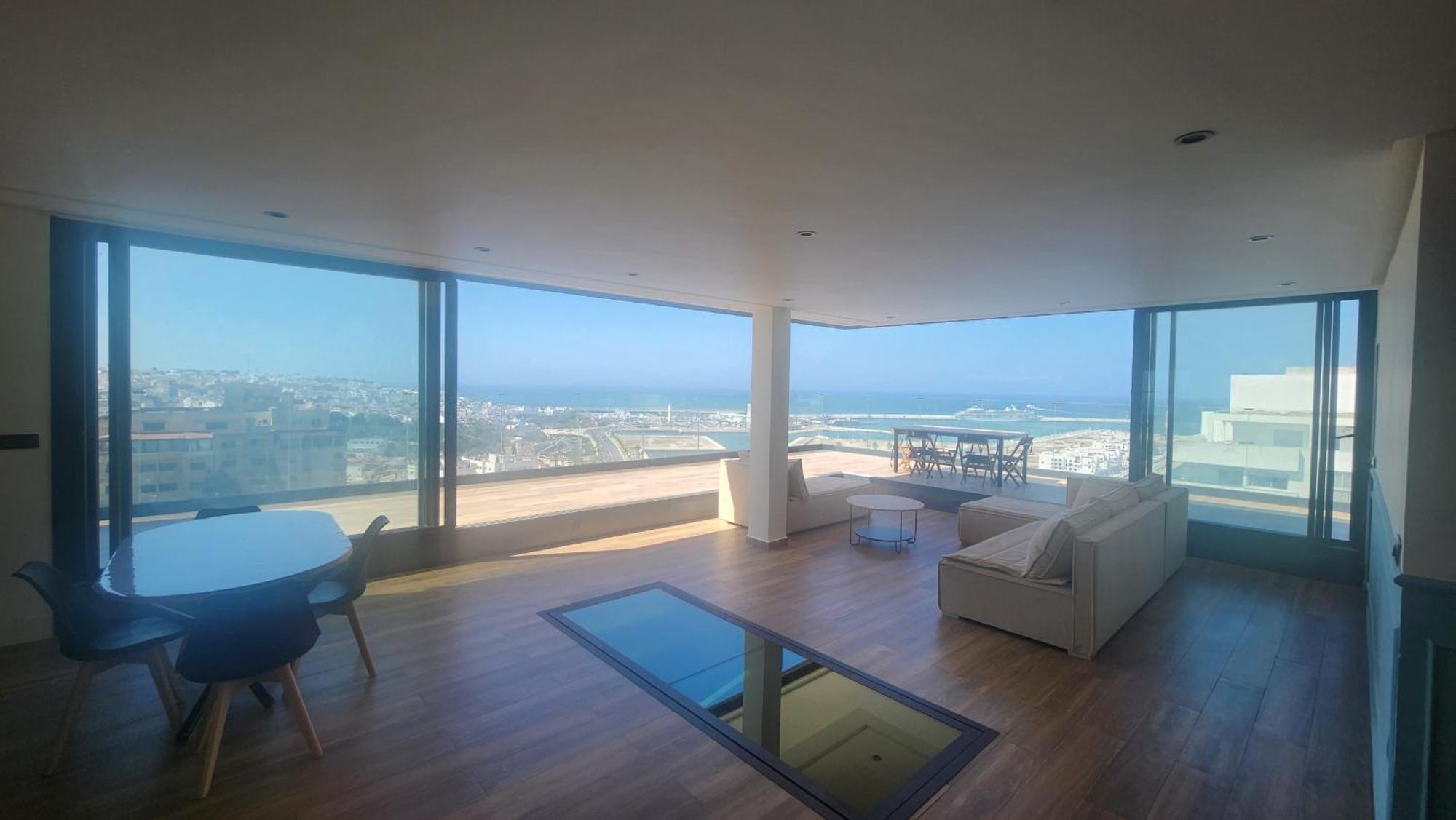 Magnifique Penthouse 160M2 Terrasse 90M2 Vue Mer Tânger Exterior foto