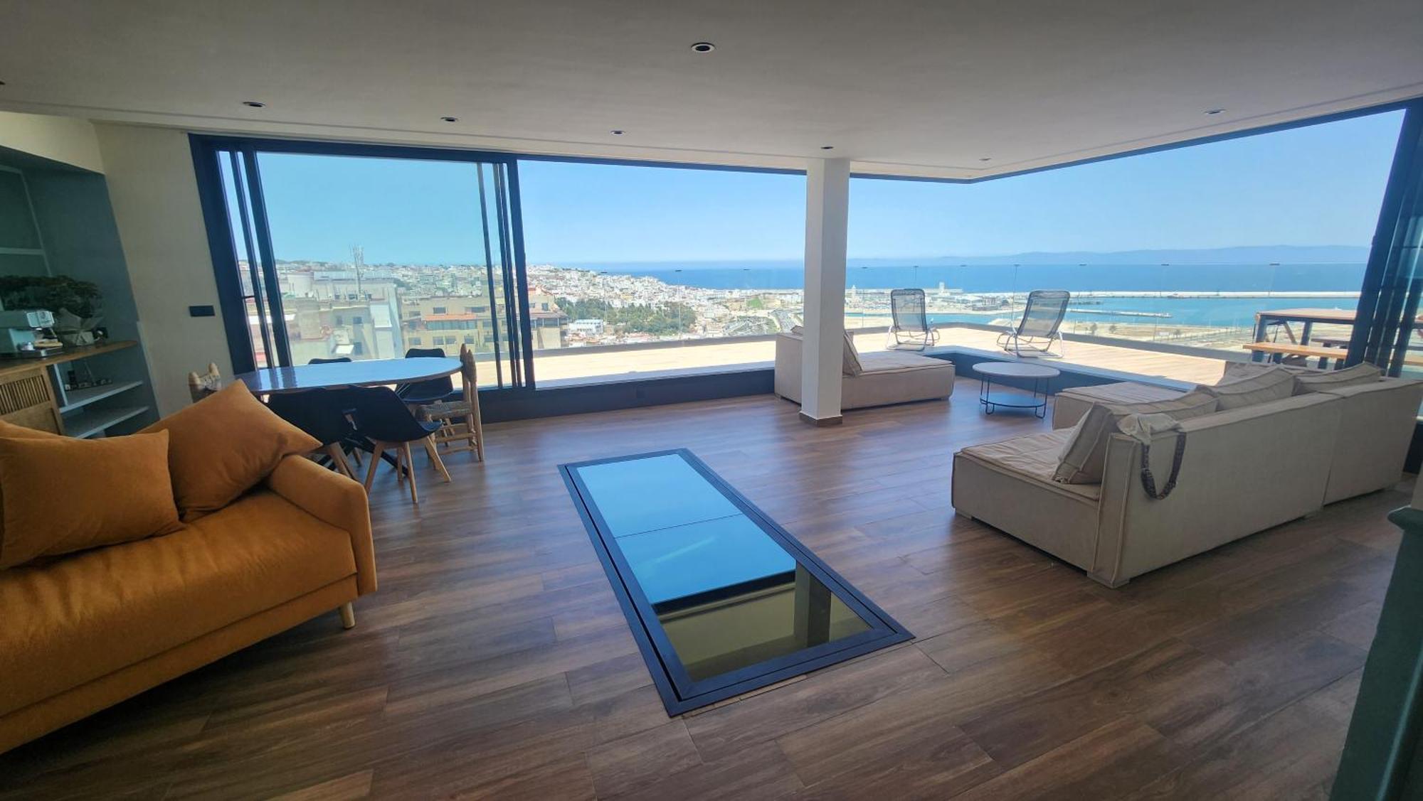 Magnifique Penthouse 160M2 Terrasse 90M2 Vue Mer Tânger Exterior foto